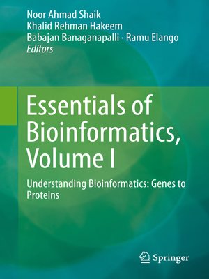 cover image of Essentials of Bioinformatics, Volume I